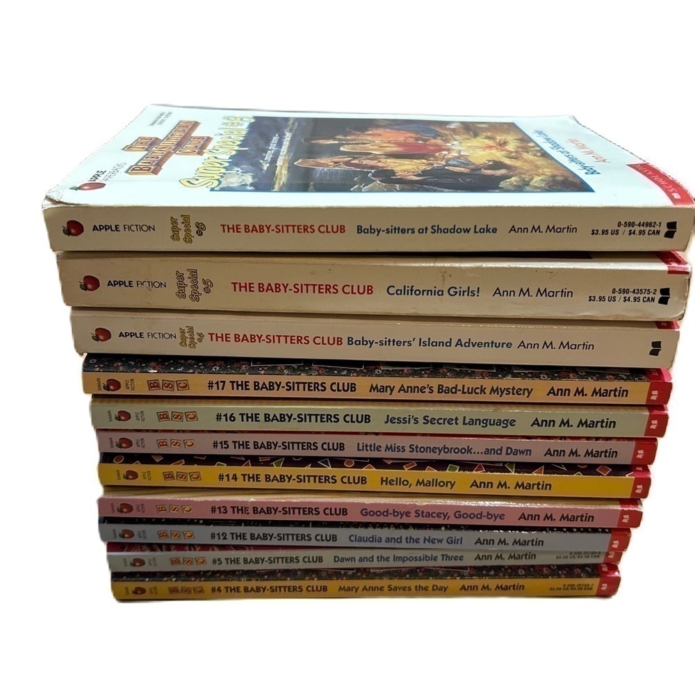 Vintage Baby Sitters Club Book Bundle Super Special 4 5 8 12 13 14 15 16 Martin